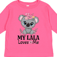 thumbnail image 4 of Inktastic My Lala Loves Me Granddaughter Koala Girls Long Sleeve Toddler T-Shirt, 4 of 5