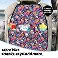 thumbnail image 5 of Naloa colorful Skull flower daisy 2Pcs Anti-Kick Back Seat Cover Kick Mat, Car Seat Protector with 3 Storage Pockets, 5 of 8
