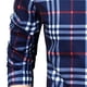 thumbnail image 4 of Camiseta informal para hombre camisa a cuadros de manga larga para hombre cómoda de ajuste regular con botones para citas para el hogar para el trabajo ANGGREK  Otros, 4 of 7