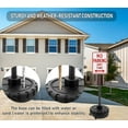 thumbnail image 5 of SHZOND 5 FT Portable Sign Holder with Pole, Wheeled Base, Heavy Duty Cast Iron Sign Post for Traffic, Parking, and Safety Signs, 5 of 8