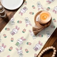 thumbnail image 4 of Table Runner - 72 Inch Long, Easter Bunny Kitchen Dining Table Runner Dresser Scarves, Eggs Lovely Rabbits Spring Tulips Floral Yellow Farmhouse Decor for Coffee Tables Wedding Party Banquet, 4 of 8