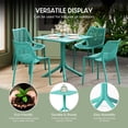 thumbnail image 6 of WestinTrends Playa 31.5" Square Plastic Outdoor Patio Dining Table for 4, Turquoise, 6 of 6