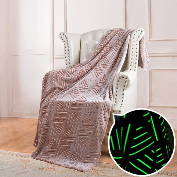 TIMIFIS Throw Blanket in The Dark Blanket for Unique Birthday Gifts for Girls Boys Teens Soft Cozy Warm Fuzzy Glowing Blankets, 50X59 In
