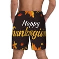thumbnail image 2 of Lsque Mens Swim Trunks Happy Thanksgiving 1 Pattern - Bathing Suit Compression Liner - Beach Swim Shorts Swimwear - (S-3XL) - Stretch Quick Dry -Large, 2 of 9