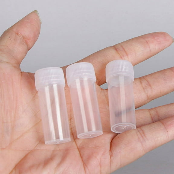 20Pcs 5ml Plastic Bottle Vials Medicine Pill Liquid Powder Storage Container