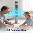thumbnail image 6 of SHOUFTW Quiet Bladeless Tower Fan for Bedroom, 28dB Silent Cooling Fan with 12H Timer, 64° Oscillating, Smart Auto Mode for Home Office, Gray, 6 of 8