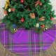 thumbnail image 3 of Falda para árbol de Navidad a cuadros escoceses (5), suave y divertida, decoración navideña navideña de granja de 30", 3 of 4