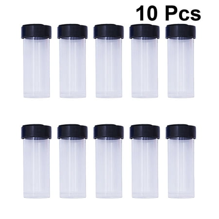 

10pcs Transparent Sealed Tube Needle Holder Organizer Plastic Storage Bottle (37#)