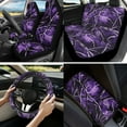 thumbnail image 2 of Jeiento Purple Camo Hunting Car Seat Cover Full Set with Steering Wheel Cover Seat Belt Pads Cup Holders Keychain for Most Vehicles Auto Accessories Fit for Most Vehicles, 2 of 8