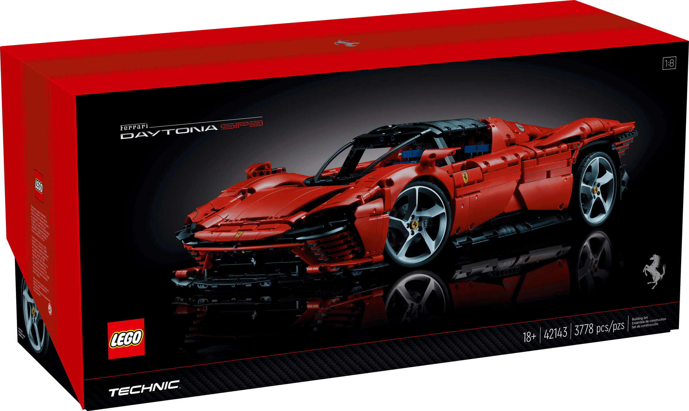 LEGO Technic Ferrari Daytona SP3 42143 1 8 Scale Model Building Kit for Adults Advanced Collectible Car Set Walmart