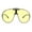 Black (Yellow), variant on Women's Rhinestones Sunglasses Oversized Round Goggle Style UV400 Black, Black