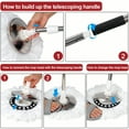 thumbnail image 3 of Spin Mop And Bucket With Wringer Set With 3 Microfiber Mop Replacement Heads And 61" Stainless Steel Adjustable Handle For Floor Cleaning, 3 of 9
