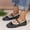 Black A, variant on Women's Polka Dot Ballet Flats Trendy Color Block Round Toe Soft Sole Round Toe Slip-On Shoes Spring Summer Flats Wine 9