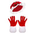 thumbnail image 1 of Gorro de Papá Noel festivo a juego para fiestas, celebraciones navideñas, reuniones familiares y disfraces, 1 of 6
