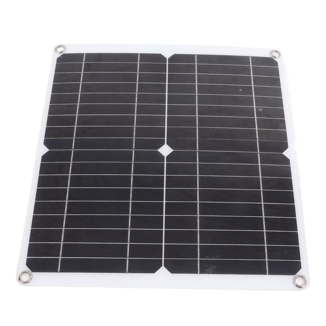 Panel Solar de 20W 12V, Interfaz USB 20W Kit de Panel Solar de 12V Fácil de Instalar para Al Aire Libre