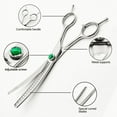 thumbnail image 3 of 7.5" wingsbro Curved Thinning Dog Scissor, Curved Blender Scissors, Professional Pet Shear for Groomer, Ergonomic Dog Grooming Scissor, Durable Smooth, 3 of 7