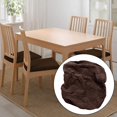 thumbnail image 4 of Funda de asiento de silla extraíble y elástica, funda para sillas de comedor para sala de estar Marron oscuro, 4 of 9