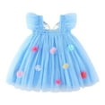 thumbnail image 3 of Hrsba Toddler Girls Dresses Sleeveless Mesh Dress with Bow and Floral Embroidery Sweet Lovely Summer Dress, 3 of 5