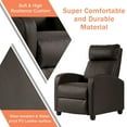 thumbnail image 6 of YRLLENSDAN Recliner Chair for Living Room Home Theater Seating Single Sofa Lounge with Padded Seat Backrest PU Leather for Adults, Brown, 6 of 8
