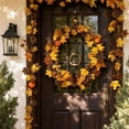 thumbnail image 4 of Maple Leaf Autumn Garland, Halloween Garland Fall Leaf Garland, 78.7 Inch Artificial Hanging Leaves For Mantle Table Decorations For Home Front Door Outdoor Indoor Thanksgiving Fall Autumn Decor, 4 of 7