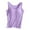 Purple, variant on Glisme Ribbed Tank Tops For Women Built In Bra Scoop Neck Loose Fit Solid Color Sleeveless Summer Shirts Beige L