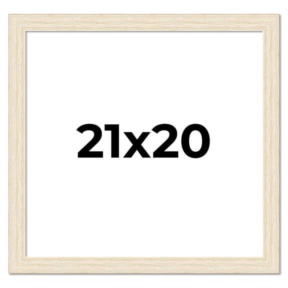 21x20 Frame White Barnwood Picture Frame Includes UV Acrylic Plexiglass, Acid Free Foam Backing