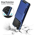 thumbnail image 5 of for Galaxy S21 Case Protective for Men Women Wallet 4-Card Flip Cover Credit Card Holder Slot Back Pocket Dual Layer Hybrid Hard Shell Bumper Armor Case for Samsung S21 6.2 Navy, 5 of 13