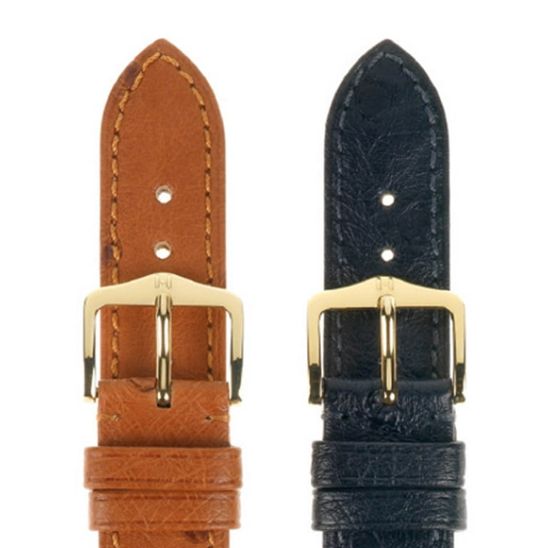 Hirsch Massai Ostrich Watch Strap, Gold Brown