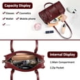 thumbnail image 3 of Bandolera MINKARS Swing Bag con cierre, color rojo vino, 3 of 9