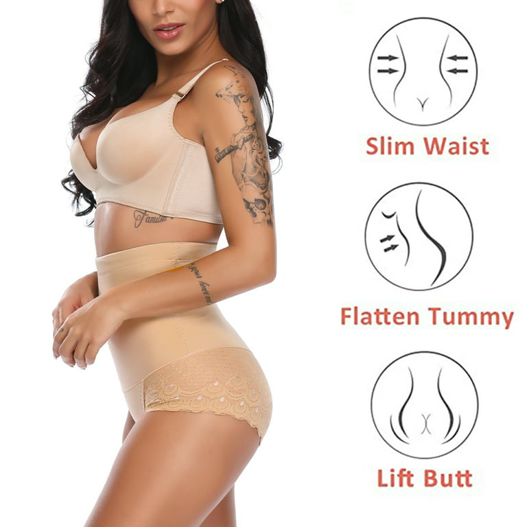 VASLANDA 2 Packs Women Butt Lifter Shapewear Hi-Waist Double Tummy Control  Panty fajas Waist Trainer Body Shaper