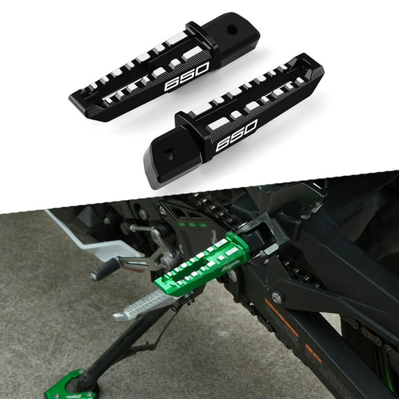 Motorcycle Footboards FootPegs 360°Roating Fit For Ninja 650 2017-2023 Passenger Footboards Footrest Pedal Foot Pegs 2023 Ninja650 Footpegs 2023 Ninja650 Accessories