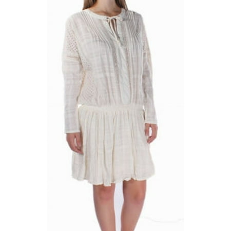 Free People NEW White Ivory Women Size Small S Lace Trim Sheath Dress