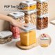 thumbnail image 2 of Juego de recipientes para almacenamiento de alimentos EQI Pop, 6 unidades, 0,6/1,3/1,9 cuartos de galón, 2 of 6