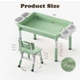 thumbnail image 6 of AILEEKISS Kids Table and 4 Chair Set, Children Lego Table Play Activity Desk for Drawing, Green, 6 of 7