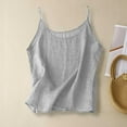 thumbnail image 2 of T-Shirts For Women Cotton Linen Camisole Tops For Spaghetti Strap Loose Fit Tank Top Summer Casual Sleeveless Shirts Womens Tops, 2 of 7