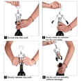 thumbnail image 5 of Abridor de botellas, sacacorchos de lujo con tapón, juego para camareros entusiastas del vino, anclajes de manga, acero inoxidable, 5 of 5