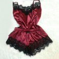 thumbnail image 1 of Pijama de mujer, traje de moda con cuello en V, picardías de satén elástico, lencería Sexy de encaje, pijama con lazo, conjunto de pantalones cortos para dormir, ropa de dormir nueva xuanjing  unisex, 1 of 2