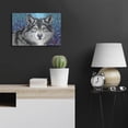 thumbnail image 4 of Luxe Metal Art 'Grey Wolf II' by Carolee Vitaletti, Metal Wall Art, 24" x 16", 4 of 8