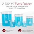 thumbnail image 4 of Karter Scientific 213A2 Borosilicate Glass Low Form Glass Beaker, 10/50/100/250/500/1000 mL (Pack 6), 4 of 8