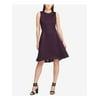 DKNY Womens Purple Sleeveless Above The Knee Fit + Flare Party Dress 10