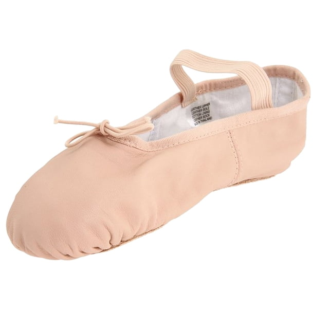 Zapatillas de ballet BLESIY suaves para niñas y mujeres con correa elástica de cuero de cerdo color rosa 39