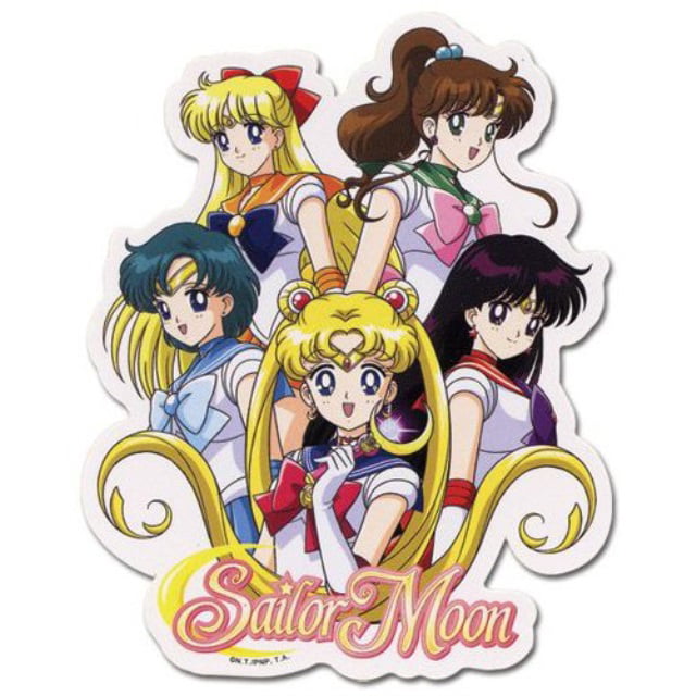 **Legit** Sailor Moon Group Sailor Soldiers Die Cut Authentic Sticker Set #55560 