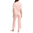 thumbnail image 2 of Vera Bradley womens  2pc Notch Collar Top & Pant Pajama Set, XL, Pink, 2 of 3