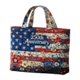 thumbnail image 3 of HomelyJoy 250th Anniversary Quilted Canvas Tote Bag, Patriotic Shoulder Bag for Daily Shopping, Commuting and Holiday Decor, 3 of 7