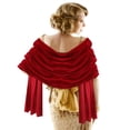 thumbnail image 1 of Nestingho Châles pour Femmes Châle d'Hiver Rouge Foncé 1 Ensemble Chaleur Habillé Formel Décontracté, 1 of 8