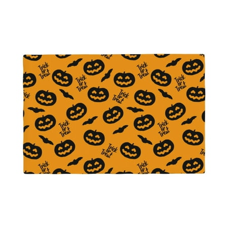 

Placemats Set of 4 / 6 halloween pumpkins cute Placemats for Dining Table Indoor/Outdoors Heat Resistant Washable Placemats 18 x 12