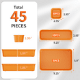 thumbnail image 6 of 45 PCS Plastic Drawer Organizers Set, 3-Sizes Vanity and Makeup Organizer, Desk and bathroom Drawer Organizer Trays, Organizers and Storage for Makeup, Jewelry, Gadgets, Utensils, Orange, 6 of 7