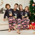 thumbnail image 6 of Matching Family Pajamas Sets Christmas PJ's Letter Plaid Printed Long Sleeve Tee and Bottom Loungewear or One-Piece Jumpsuit, 6 of 7