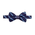 thumbnail image 2 of Ryan Seacrest Mens Stripe Dot Self-tied Bow Tie, Purple, One Size, 2 of 2
