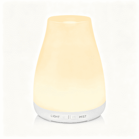 HIBIBUD Essential Oil Diffuser Ultrasonic Diffusers for Home Aromatherapy Humidifier for Bedroom Room 7 Colors Led 2 Mist Mode Auto Off Quiet and Safe Scent Diffuser Basic White